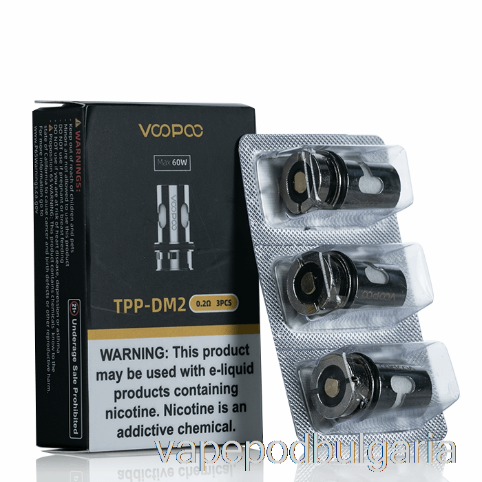 Vape Bulgaria Voopoo Tpp резервни бобини 0.2ohm Tpp-dm2 мрежести бобини